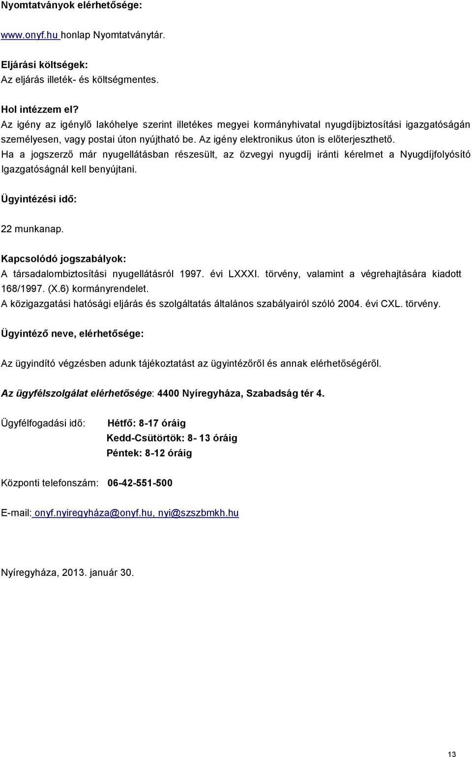 Nyugdíjbiztosítási Igazgatóság - PDF Free Download