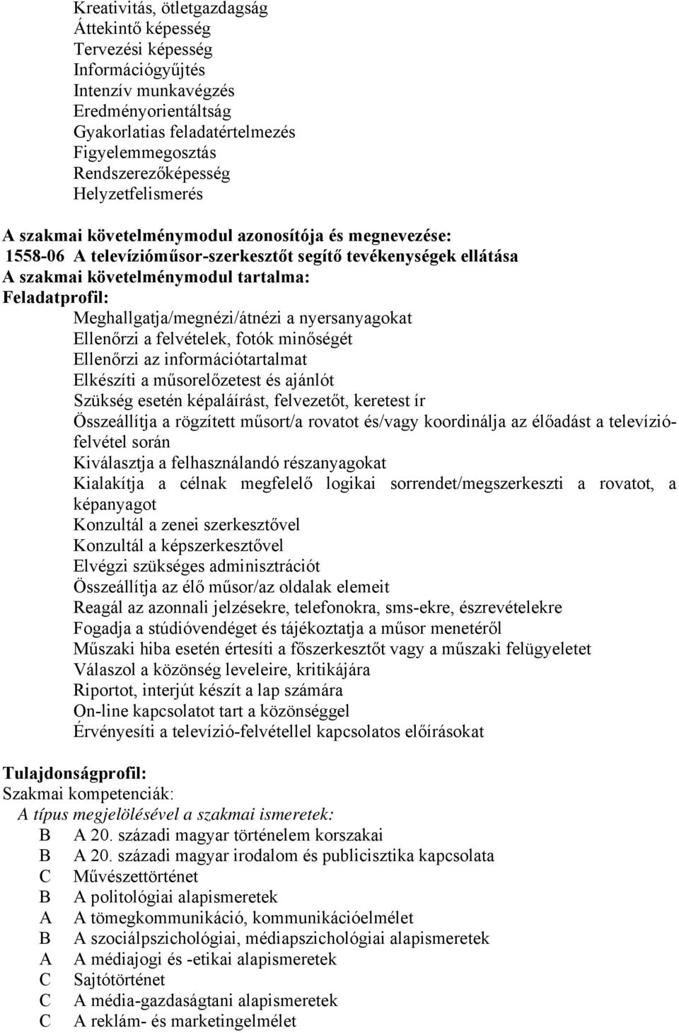 Meghallgatja/megnézi/átnézi a nyersanyagokat Ellenőrzi a felvételek, fotók minőségét Ellenőrzi az információtartalmat Elkészíti a műsorelőzetest és ajánlót Szükség esetén képaláírást, felvezetőt,
