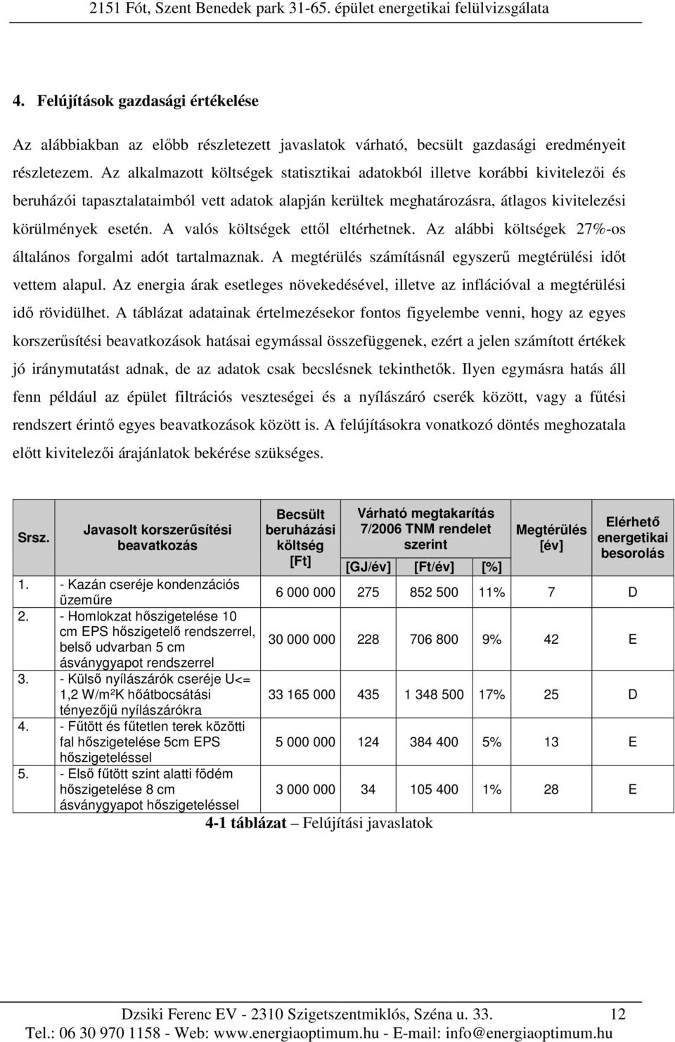 A valós költségek ettől eltérhetnek. Az alábbi költségek 27%-os általános forgalmi adót tartalmaznak. A megtérülés számításnál egyszerű megtérülési időt vettem alapul.