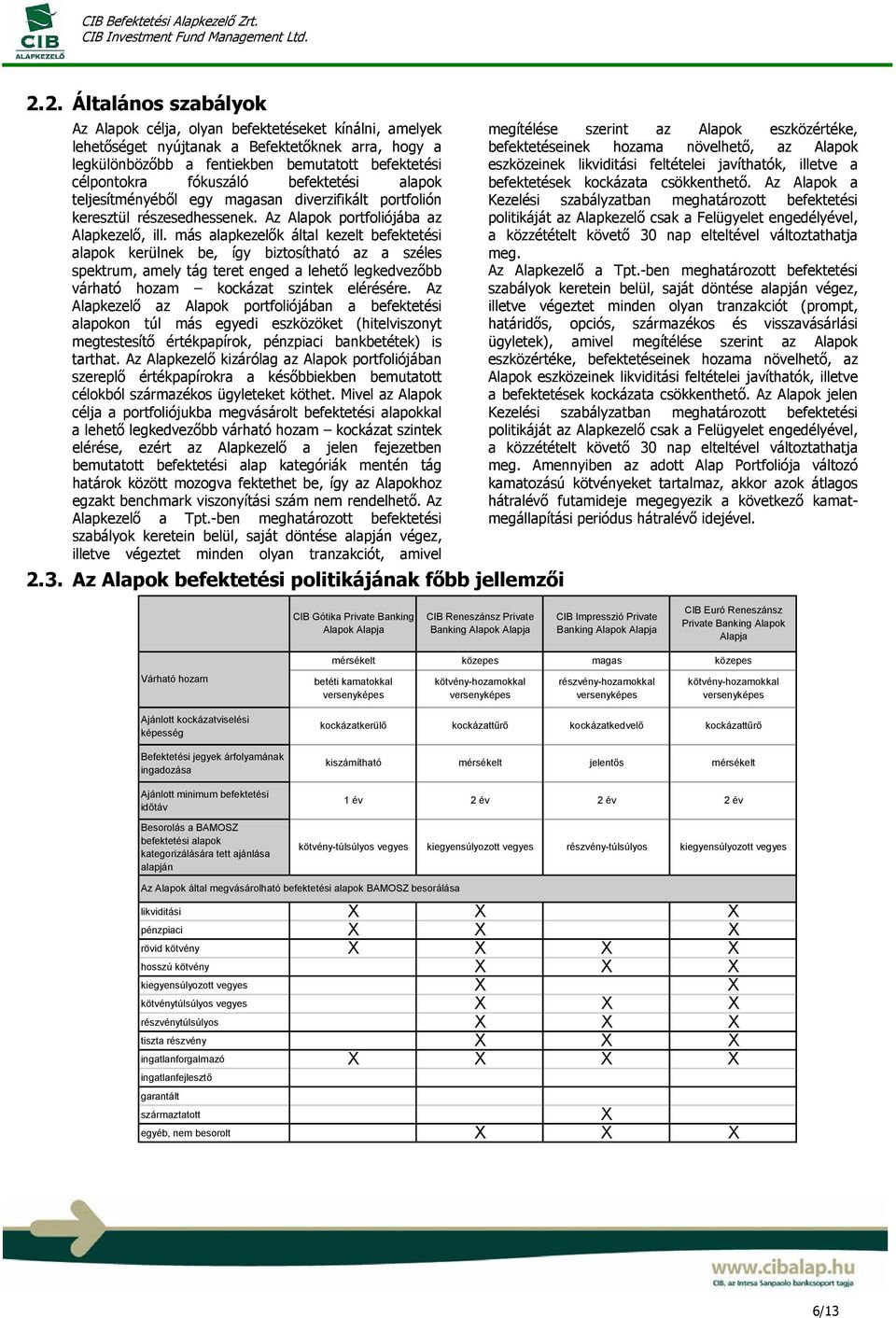 más alapkezelők által kezelt befektetési alapok kerülnek be, így biztosítható az a széles spektrum, amely tág teret enged a lehető legkedvezőbb várható hozam kockázat szintek elérésére.