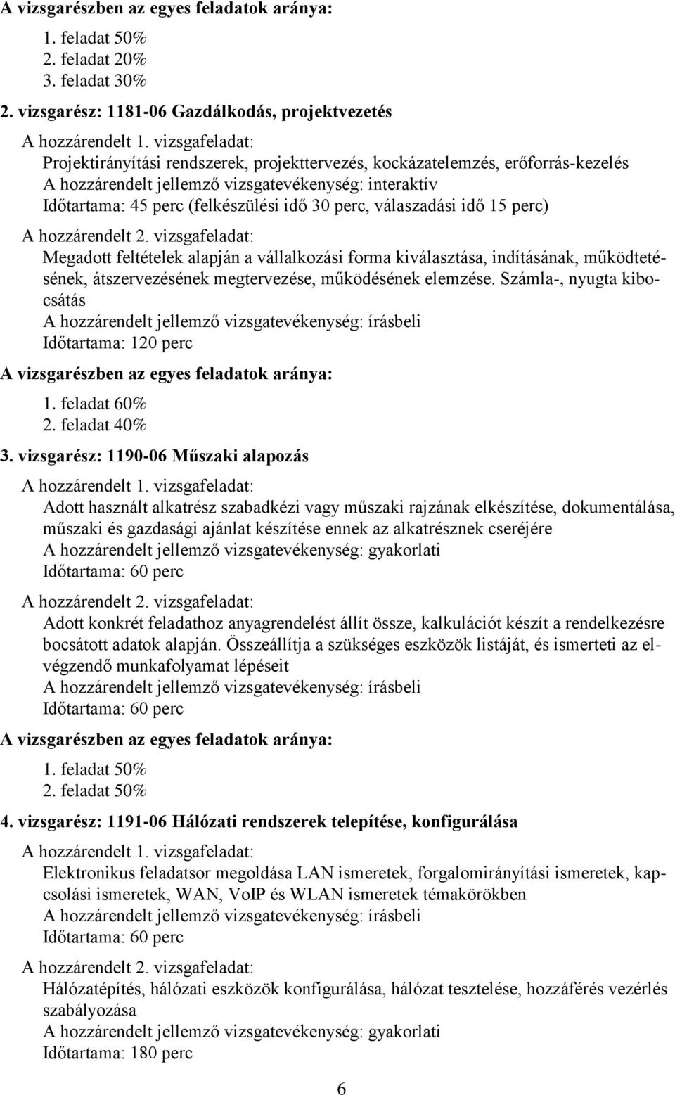 perc (felkészülési idő 30 perc, válaszadási idő 15 perc) A hozzárendelt 2.