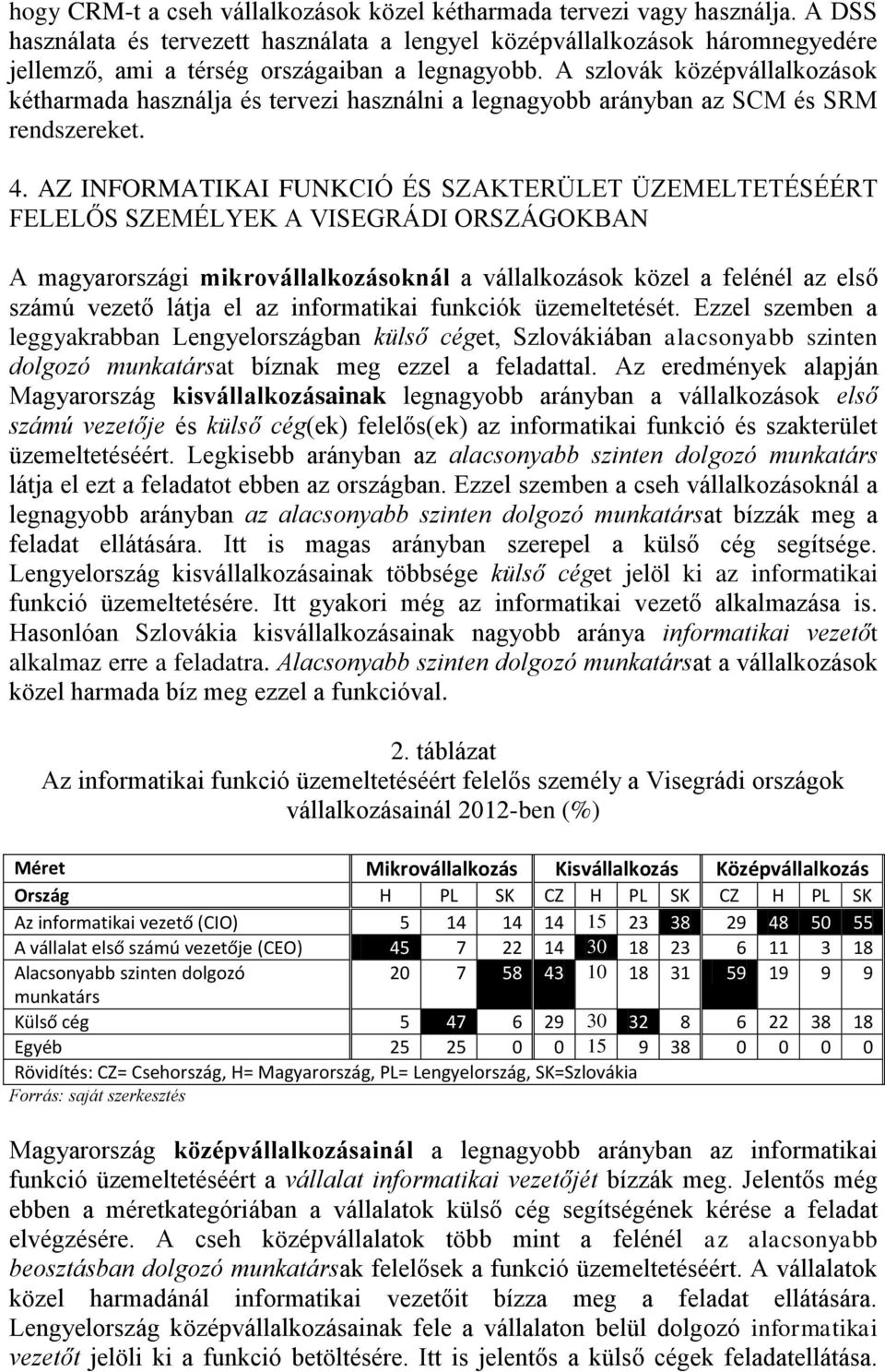 A szlovák középvállalkozások kétharmada használja és tervezi használni a legnagyobb arányban az SCM és SRM rendszereket. 4.