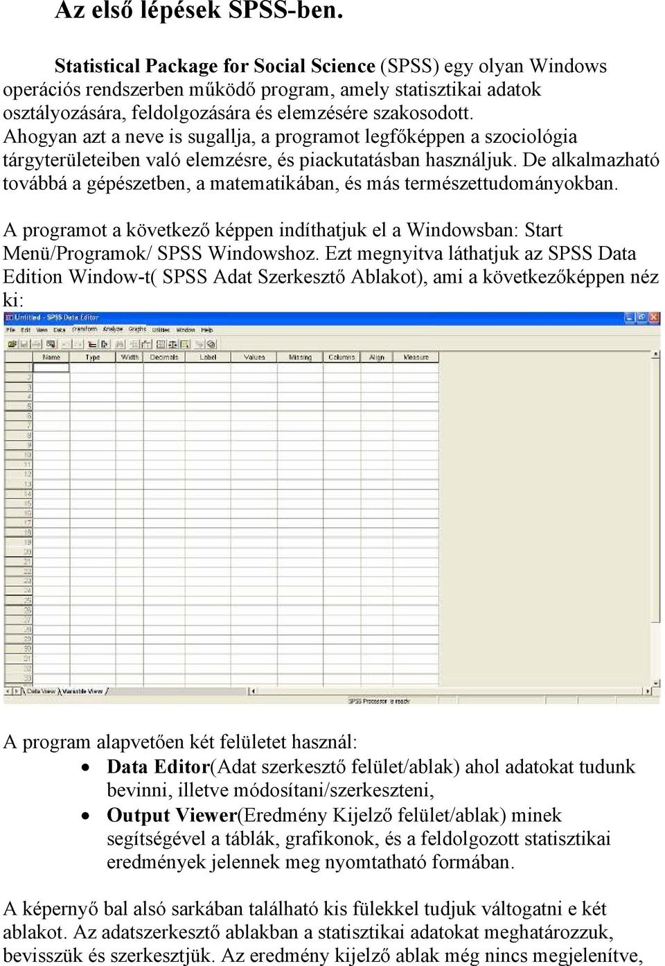 Ahogyan azt a neve is sugallja, a programot legfőképpen a szociológia tárgyterületeiben való elemzésre, és piackutatásban használjuk.