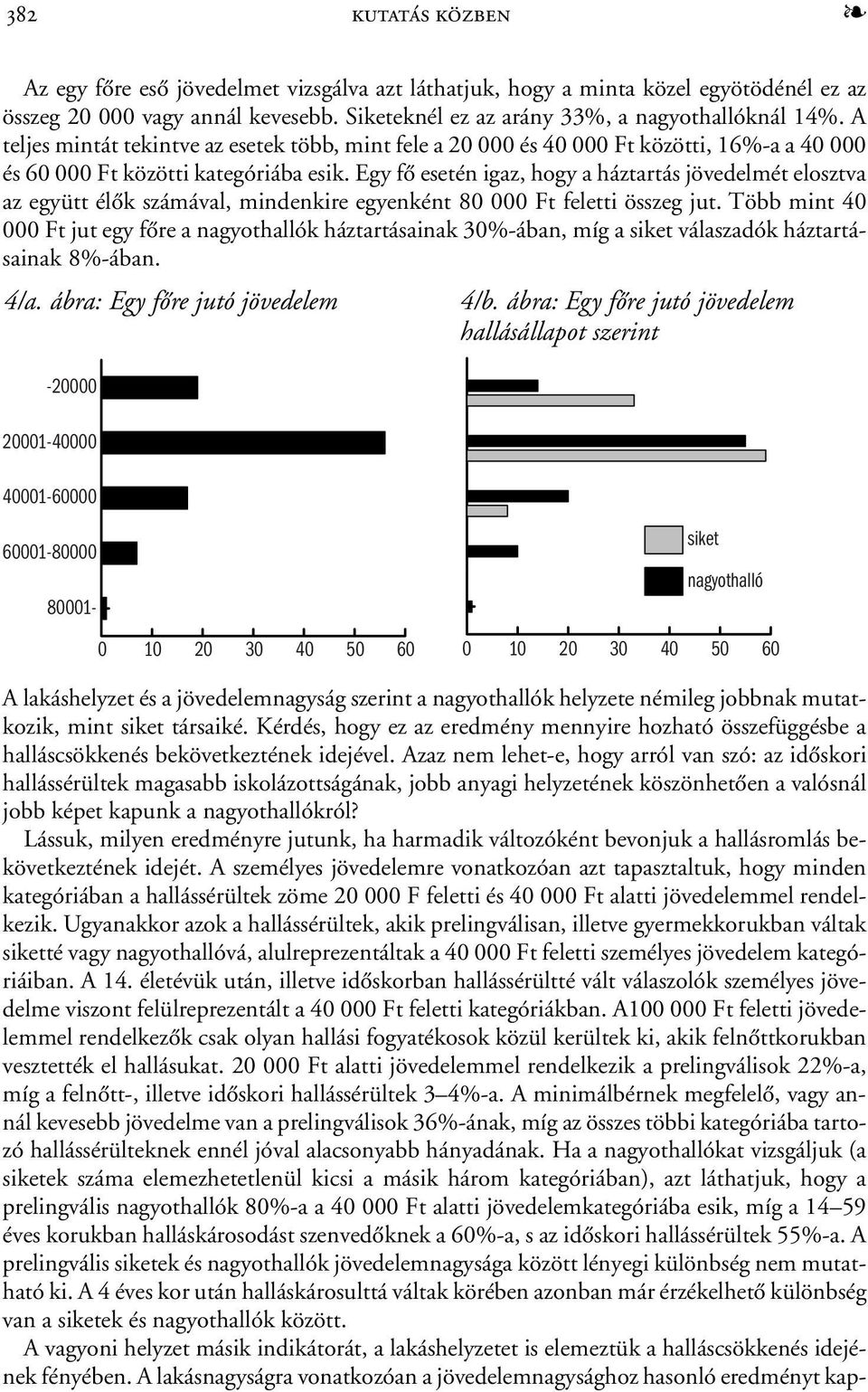Egy fõ esetén igaz, hogy a háztartás jövedelmét elosztva az együtt élõk számával, mindenkire egyenként 80 000 Ft feletti összeg jut.