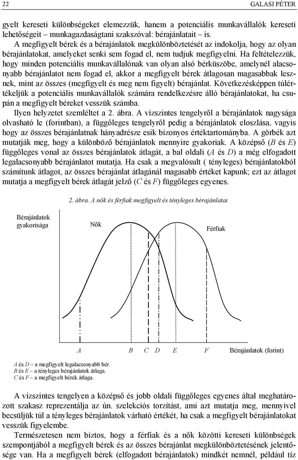 Ha feltételezzük, hogy minden potenciális munkavállalónak van olyan alsó bérküszöbe, amelynél alacsonyabb bérajánlatot nem fogad el, akkor a megfigyelt bérek átlagosan magasabbak lesznek, mint az