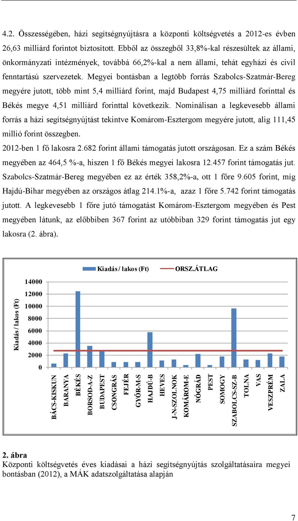 Ebből az összegből 33,8%-kal részesültek az állami, önkormányzati intézmények, továbbá 66,2%-kal a nem állami, tehát egyházi és civil fenntartású szervezetek.