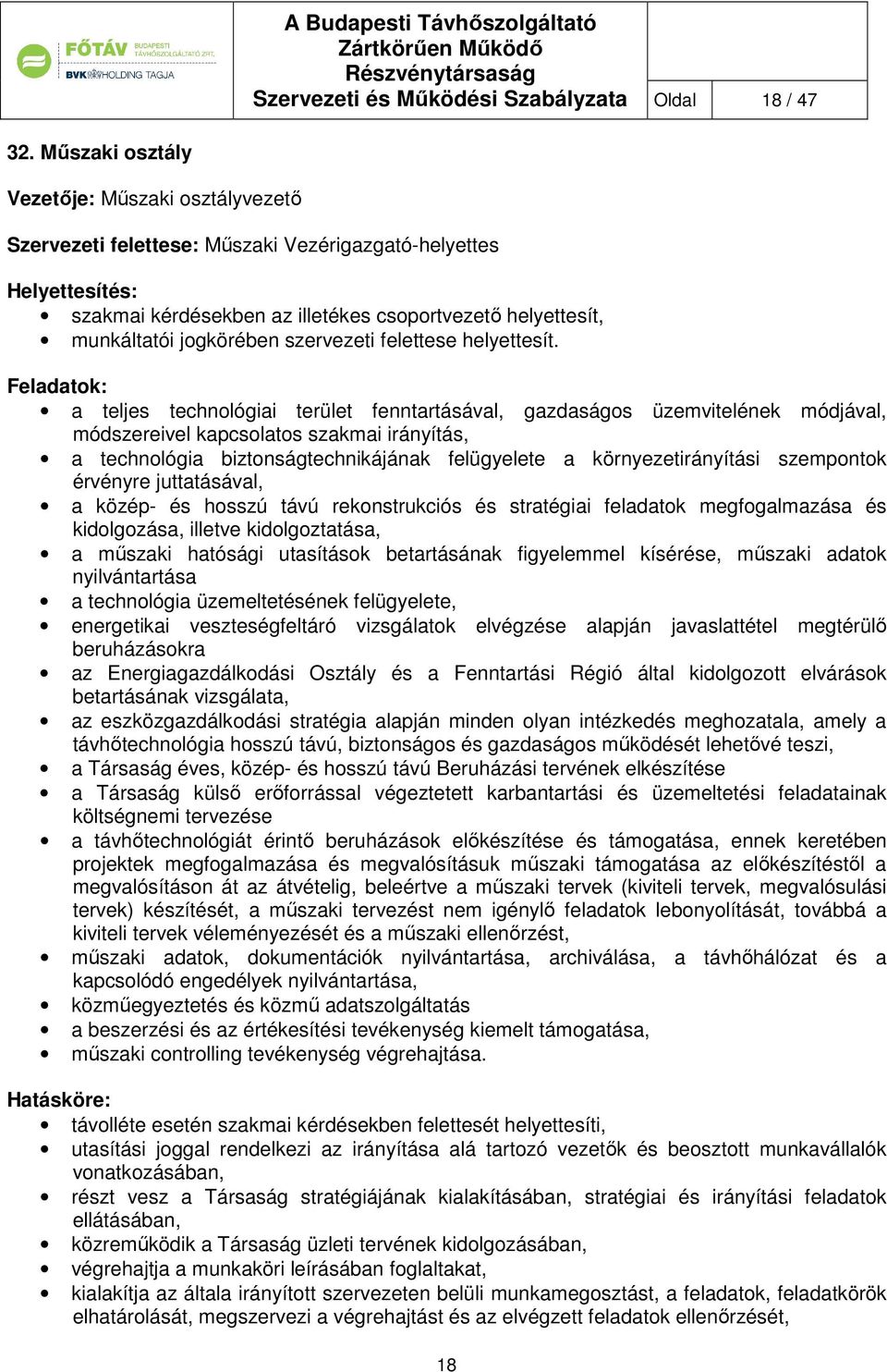 felettese helyettesít.