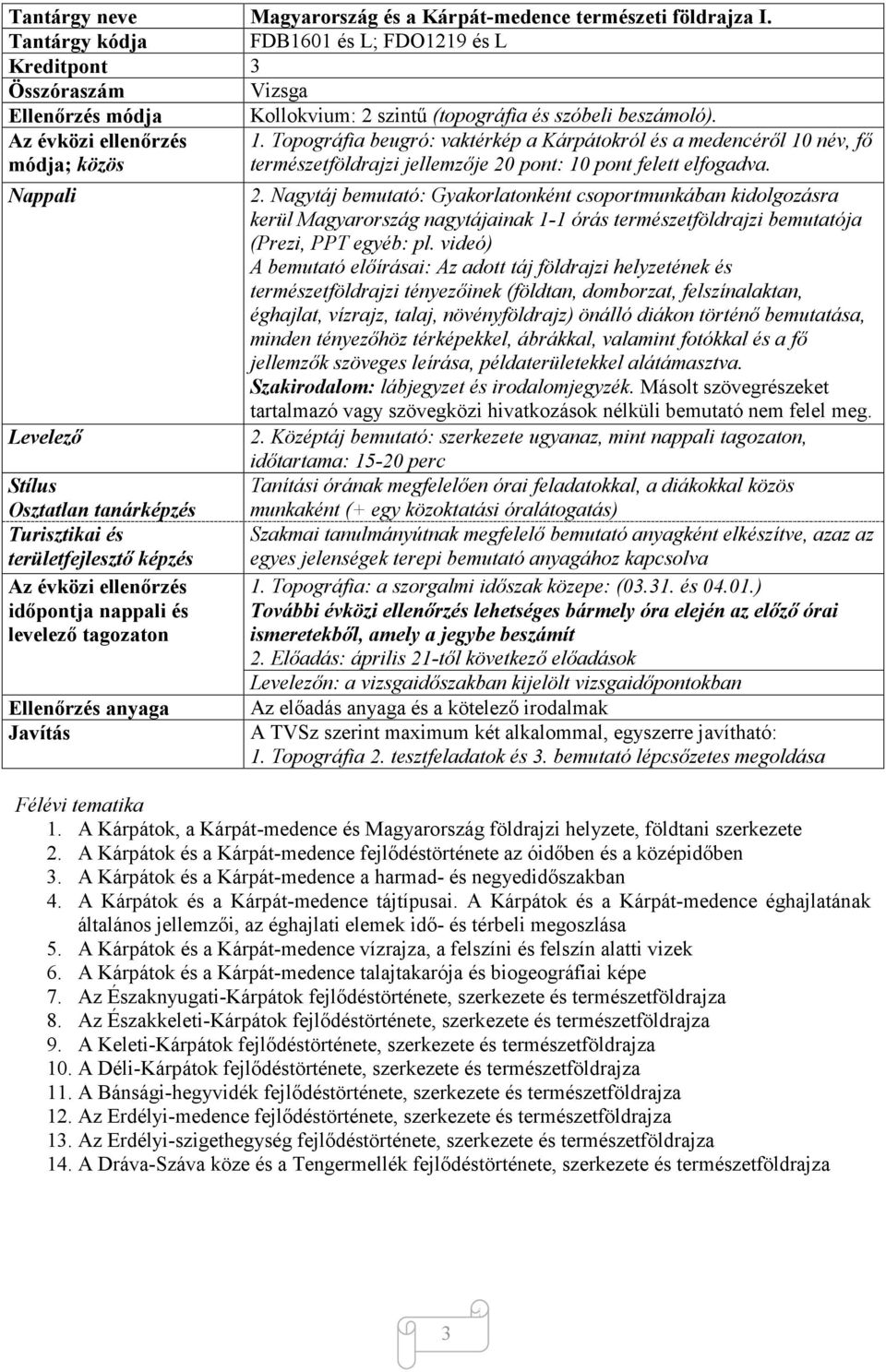 Topográfia beugró: vaktérkép a Kárpátokról és a medencéről 10 név, fő módja; közös természetföldrajzi jellemzője 20 pont: 10 pont felett elfogadva. Nappali 2.