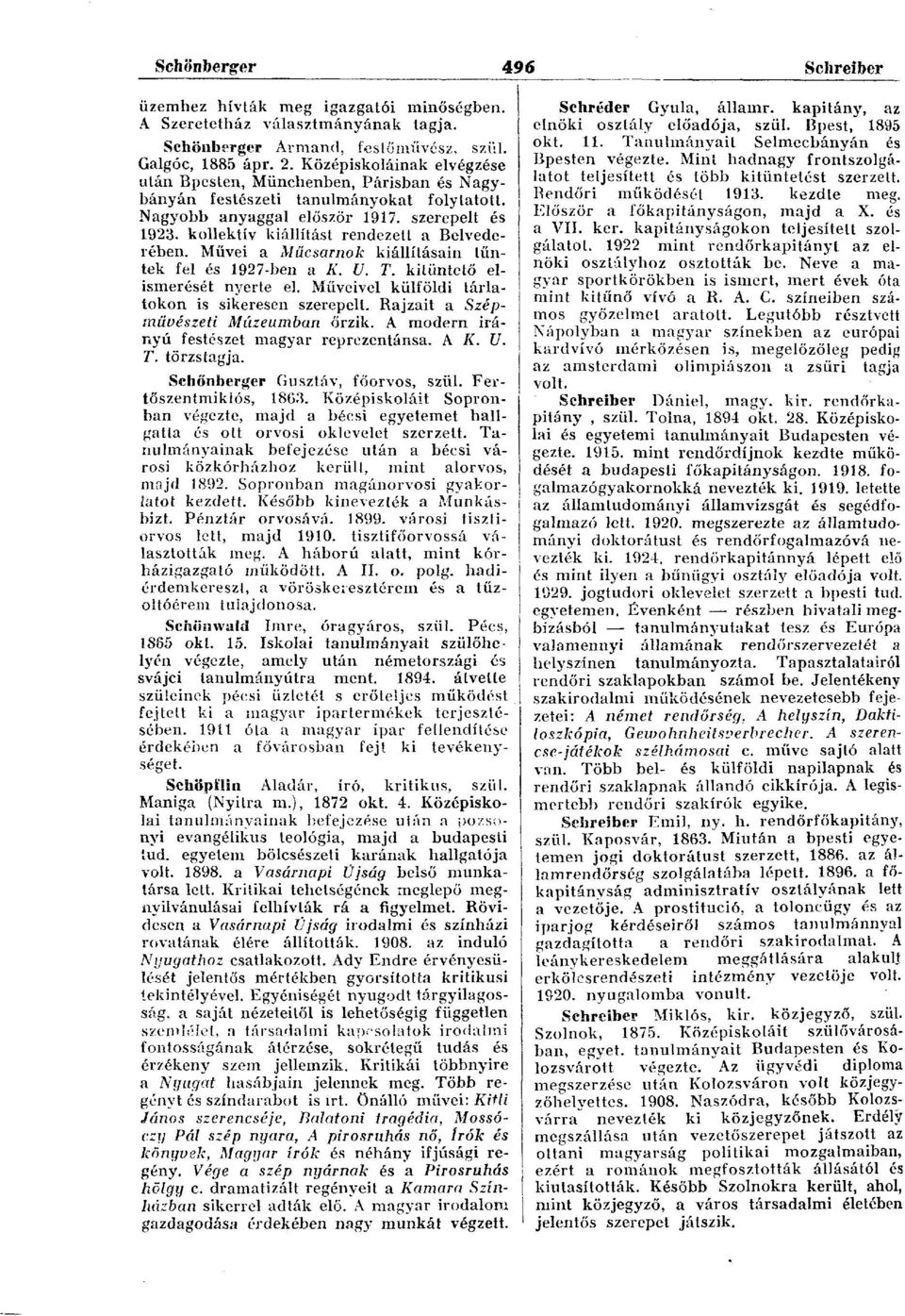 kollektív kiállítást rendezett a Belvederében. Müvei a Műcsarnok kiállításain tűntek fel és 1927-ben a K. U. T. kitüntető elismerését nyerte el. Müveivel külföldi tárlatokon is sikeresen szerepelt.