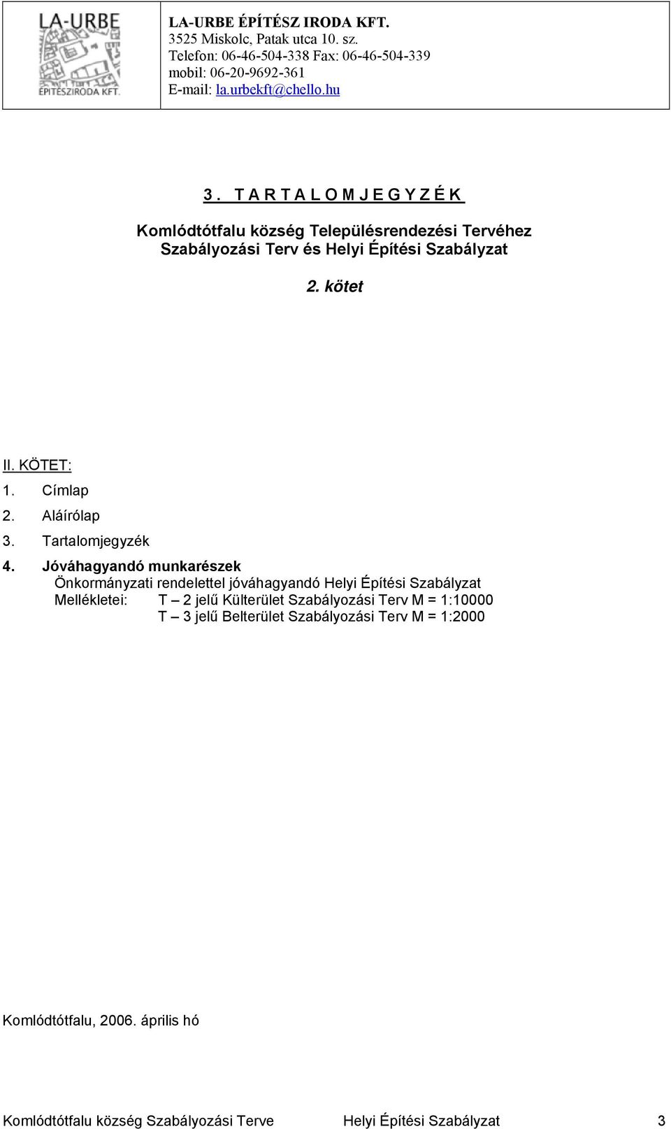 Tartalomjegyzék 4.