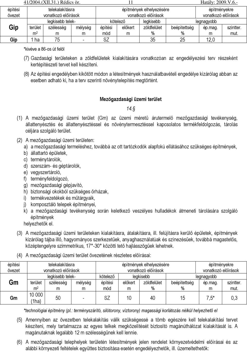 (8) Az építési engedélyben kikötött módon a létesítmények használatbavételi engedélye kizárólag abban az esetben adható ki, ha a terv szerinti növénytelepítés megtörtént.