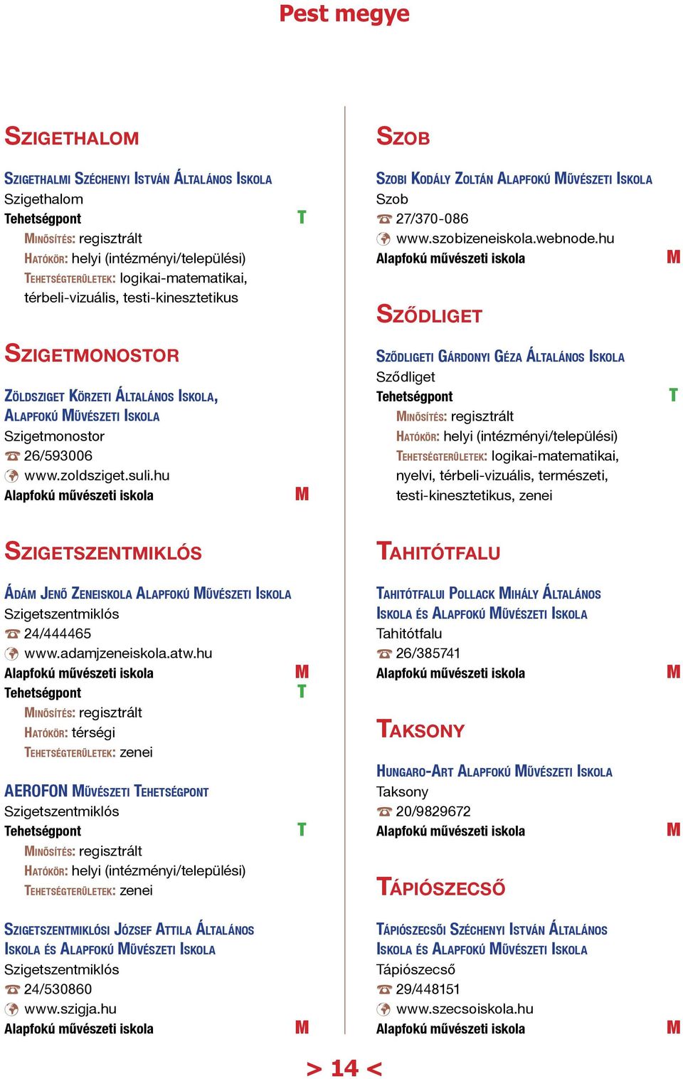 hu Sződligeti Gárdonyi Géza Általános Iskola Sződliget inősítés: regisztrált ehetségterületek: logikai-matematikai, testi-kinesztetikus, Szigetszentmiklós ahitótfalu Ádám Jenő Zeneiskola Alapfokú