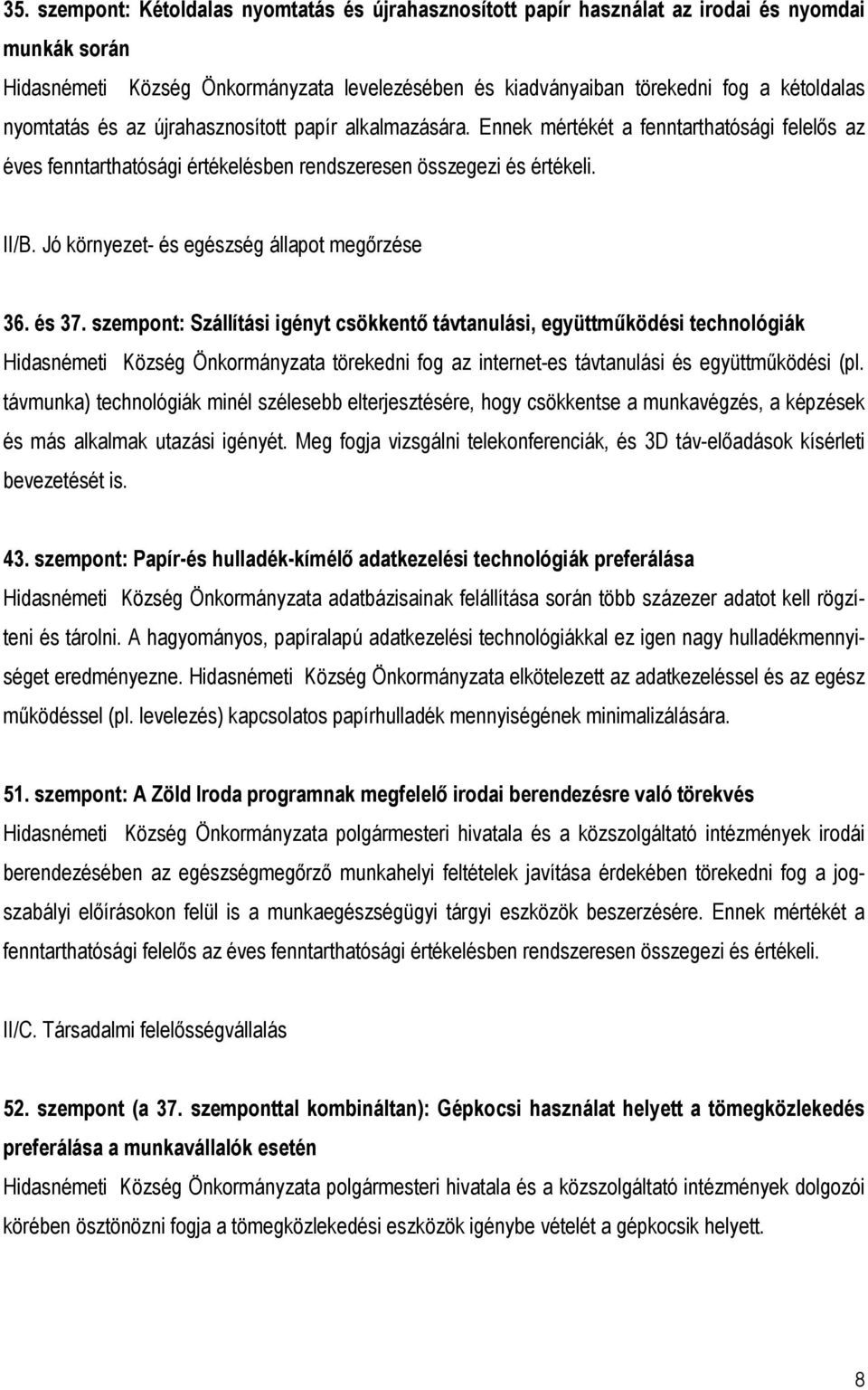 Jó környezet- és egészség állapot megırzése 36. és 37.