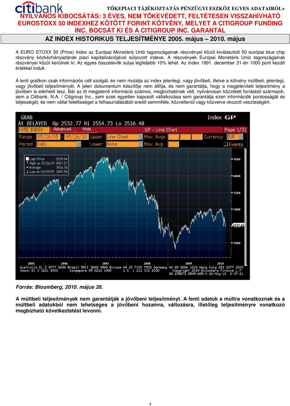 A részvények Európai Monetáris Unió tagországainak részvényei közül kerülnek ki. Az egyes összetevık súlya legfeljebb 10% lehet. Az Index 1991. december 31-én 1000 pont kezdı értékkel indult.