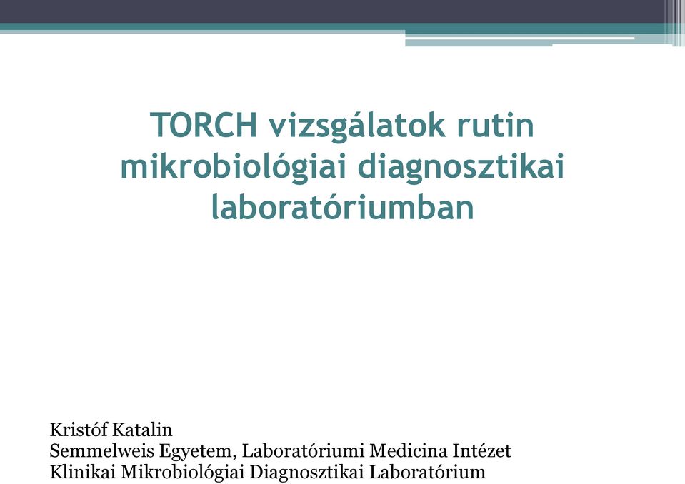 Semmelweis Egyetem, Laboratóriumi Medicina