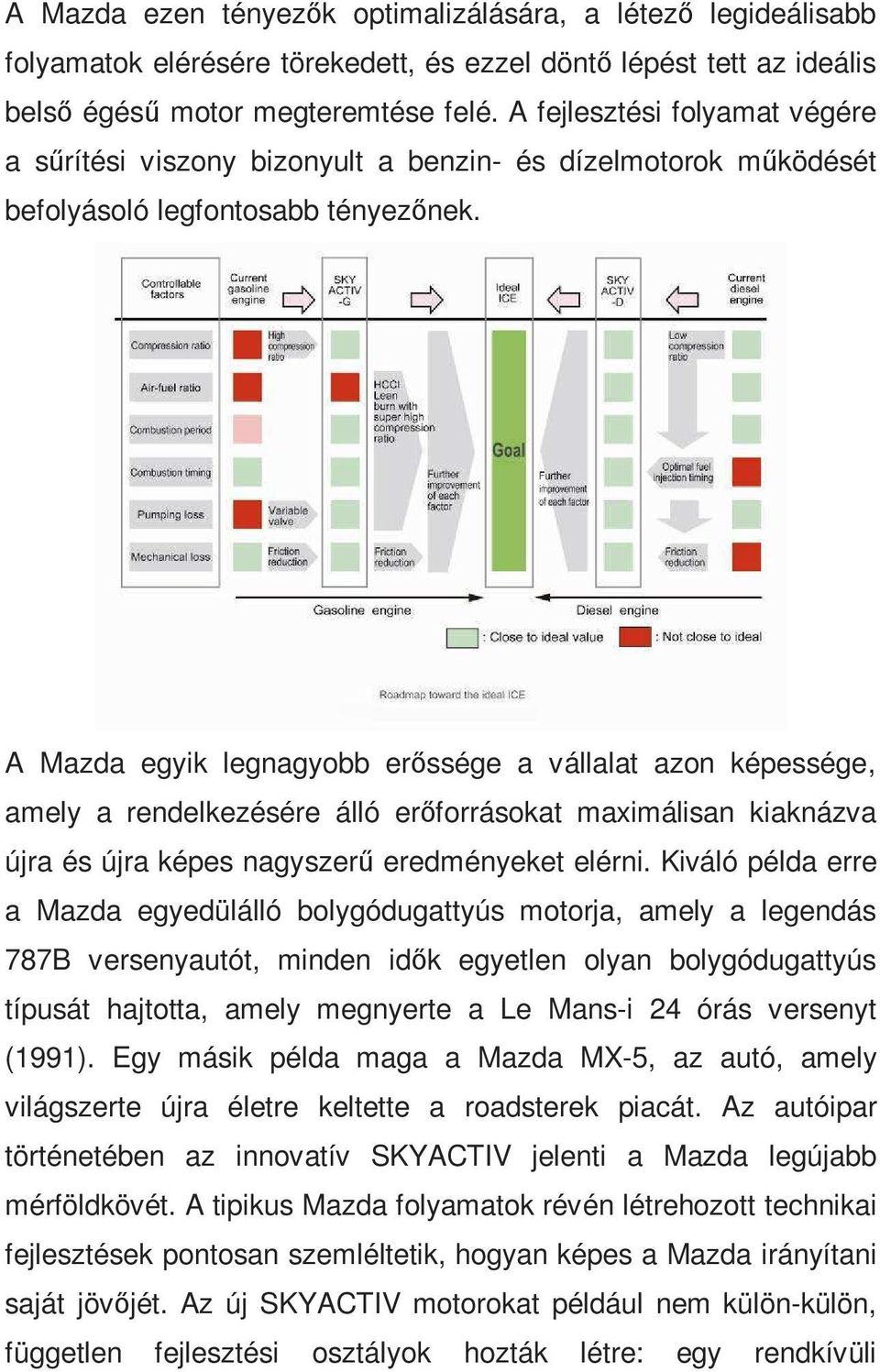A Mazda egyik legnagyobb erőssége a vállalat azon képessége, amely a rendelkezésére álló erőforrásokat maximálisan kiaknázva újra és újra képes nagyszerű eredményeket elérni.
