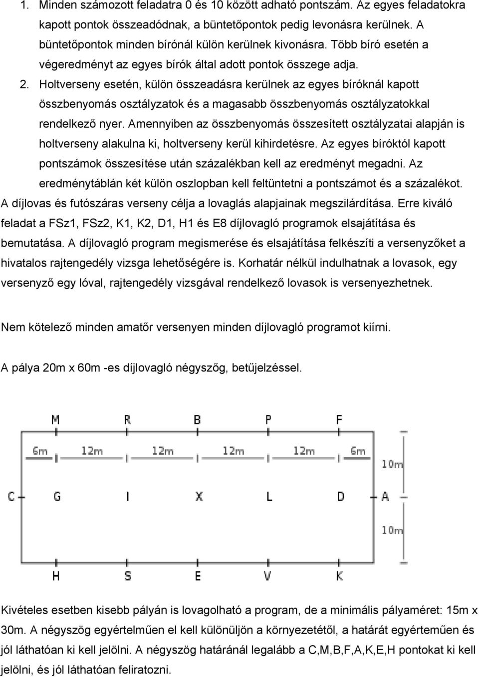 Holtverseny esetén, külön összeadásra kerülnek az egyes bíróknál kapott összbenyomás osztályzatok és a magasabb összbenyomás osztályzatokkal rendelkező nyer.