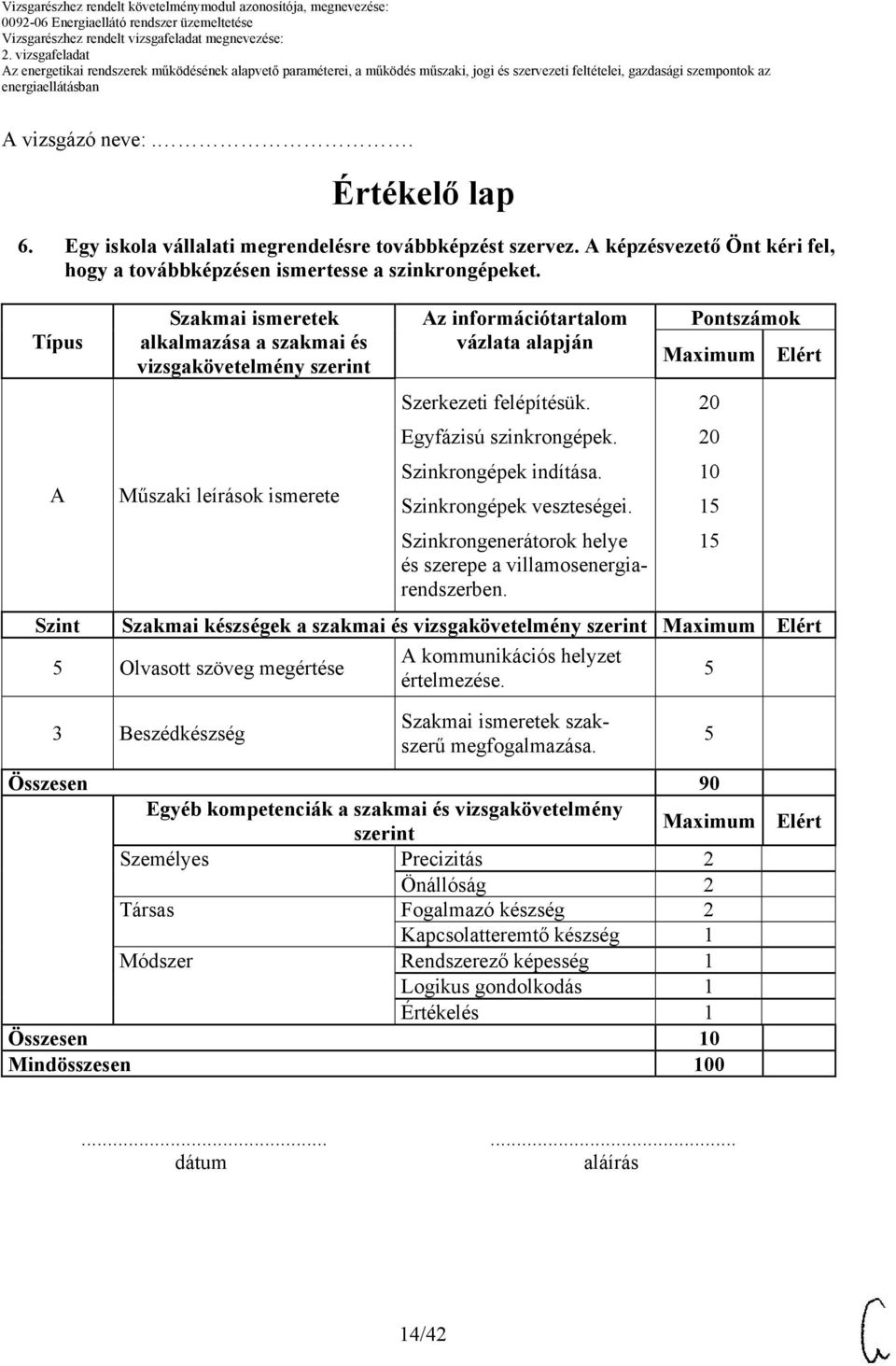 Szinkrongépek indítása. Szinkrongépek veszteségei. Szinkrongenerátorok helye és szerepe a villamosenergiarendszerben.