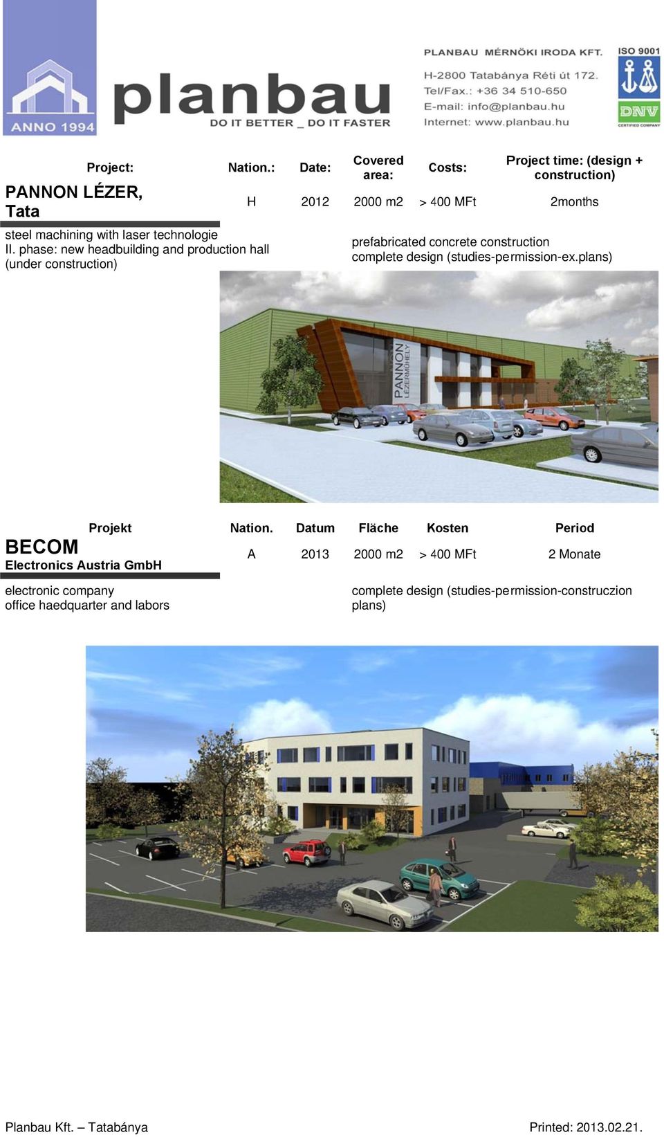 (studies-permission-ex.plans) BECOM Projekt Electronics Austria Gmb Nation.
