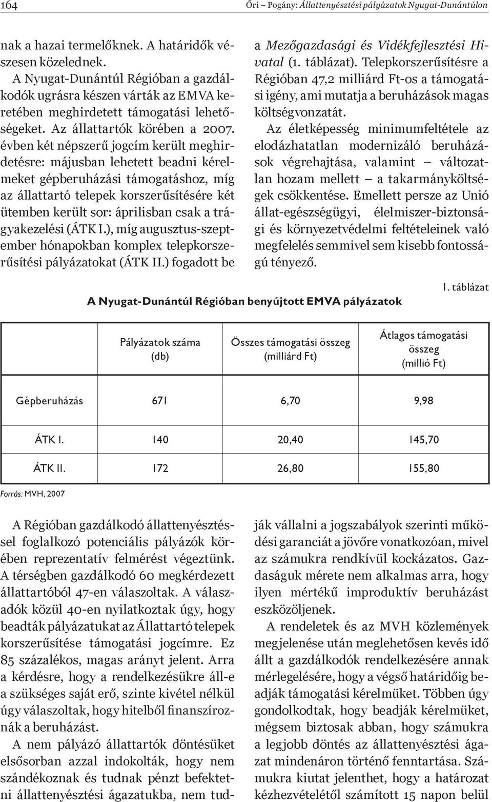 ), míg augusztus-szeptember hónapokban komplex telepkorsze- a - Régióban 47,2 milliárd Ft-os a támogatási igény, ami mutatja a beruházások magas költségvonzatát.