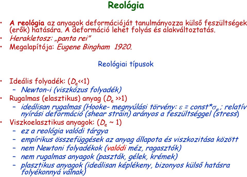 Reológia, a koherens rendszerek tulajdonságai - PDF Ingyenes letöltés