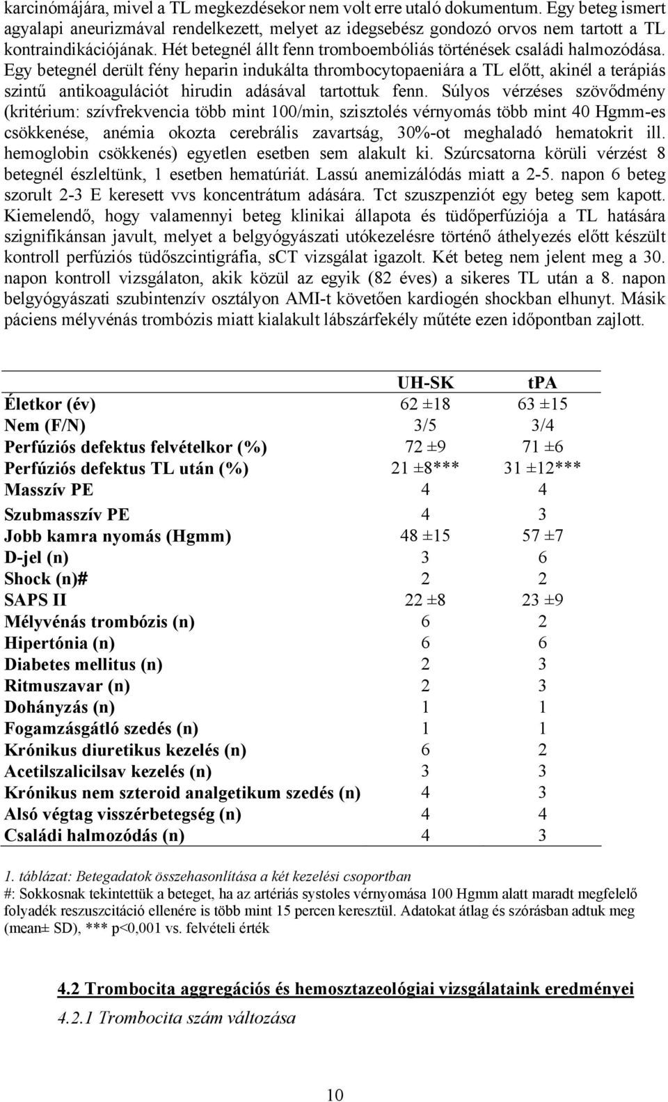 Egy betegnél derült fény heparin indukálta thrombocytopaeniára a TL előtt, akinél a terápiás szintű antikoagulációt hirudin adásával tartottuk fenn.