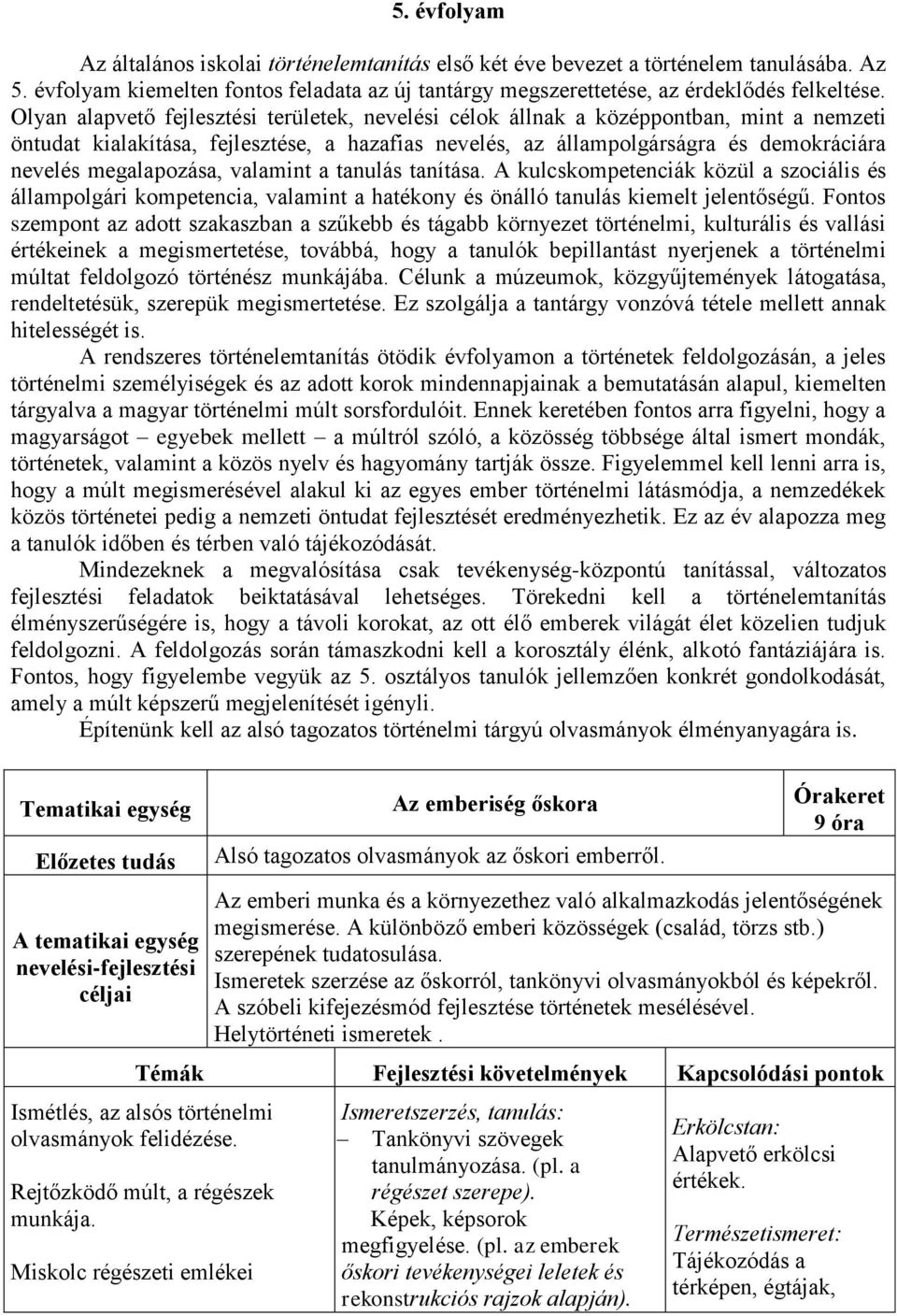 megalapozása, valamint a tanulás tanítása. A kulcskompetenciák közül a szociális és állampolgári kompetencia, valamint a hatékony és önálló tanulás kiemelt jelentőségű.