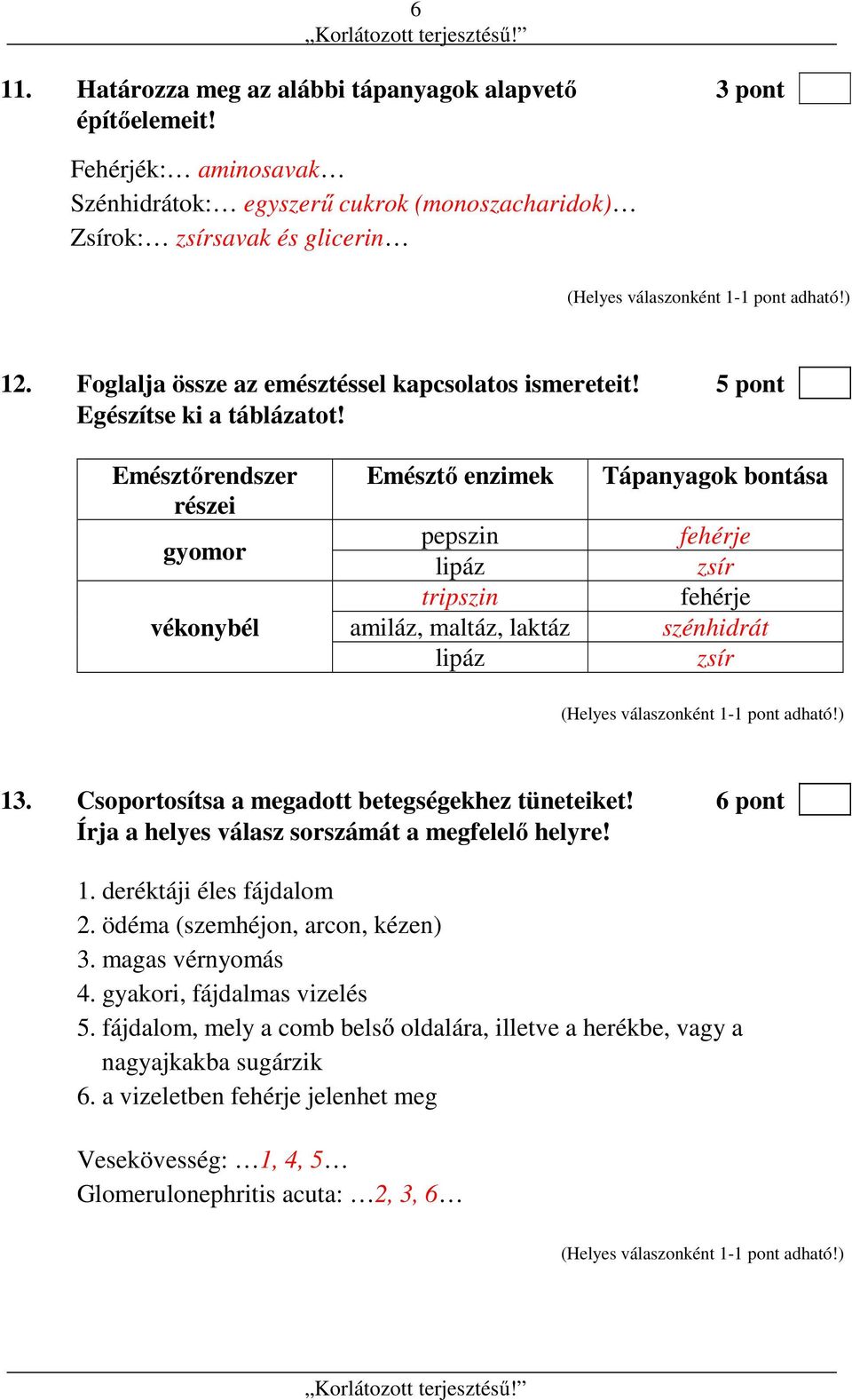 Emésztőrendszer részei gyomor vékonybél Emésztő enzimek pepszin lipáz tripszin amiláz, maltáz, laktáz lipáz Tápanyagok bontása fehérje zsír fehérje szénhidrát zsír 13.