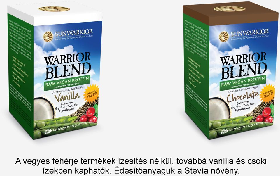 vanília és csoki ízekben