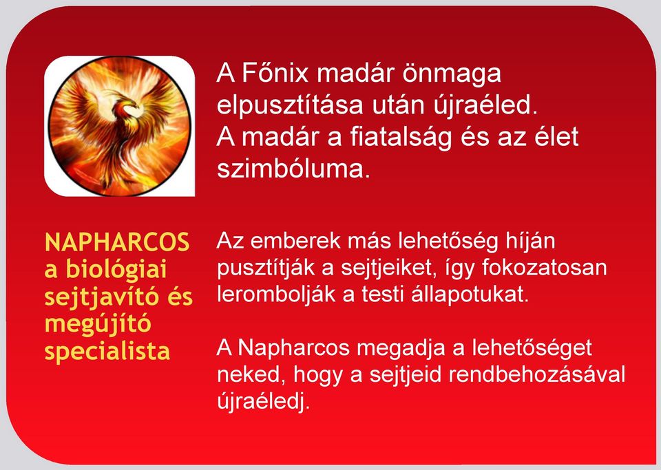 NAPHARCOS a biológiai sejtjavító és megújító specialista Az emberek más lehetőség