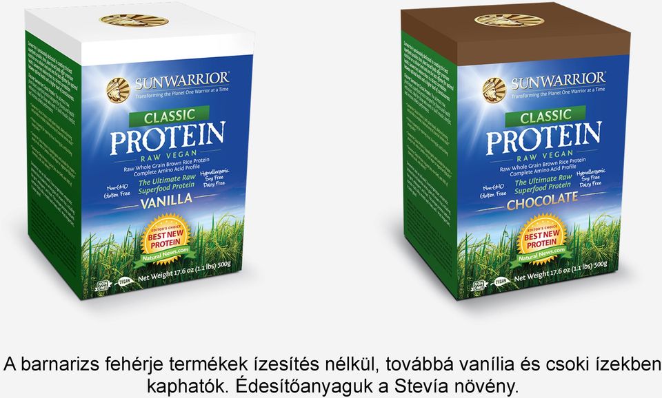 vanília és csoki ízekben
