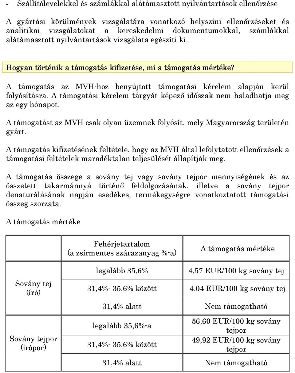 A támogatás az MVH-hoz benyújtott támogatási kérelem alapján kerül folyósításra. A támogatási kérelem tárgyát képező időszak nem haladhatja meg az egy hónapot.