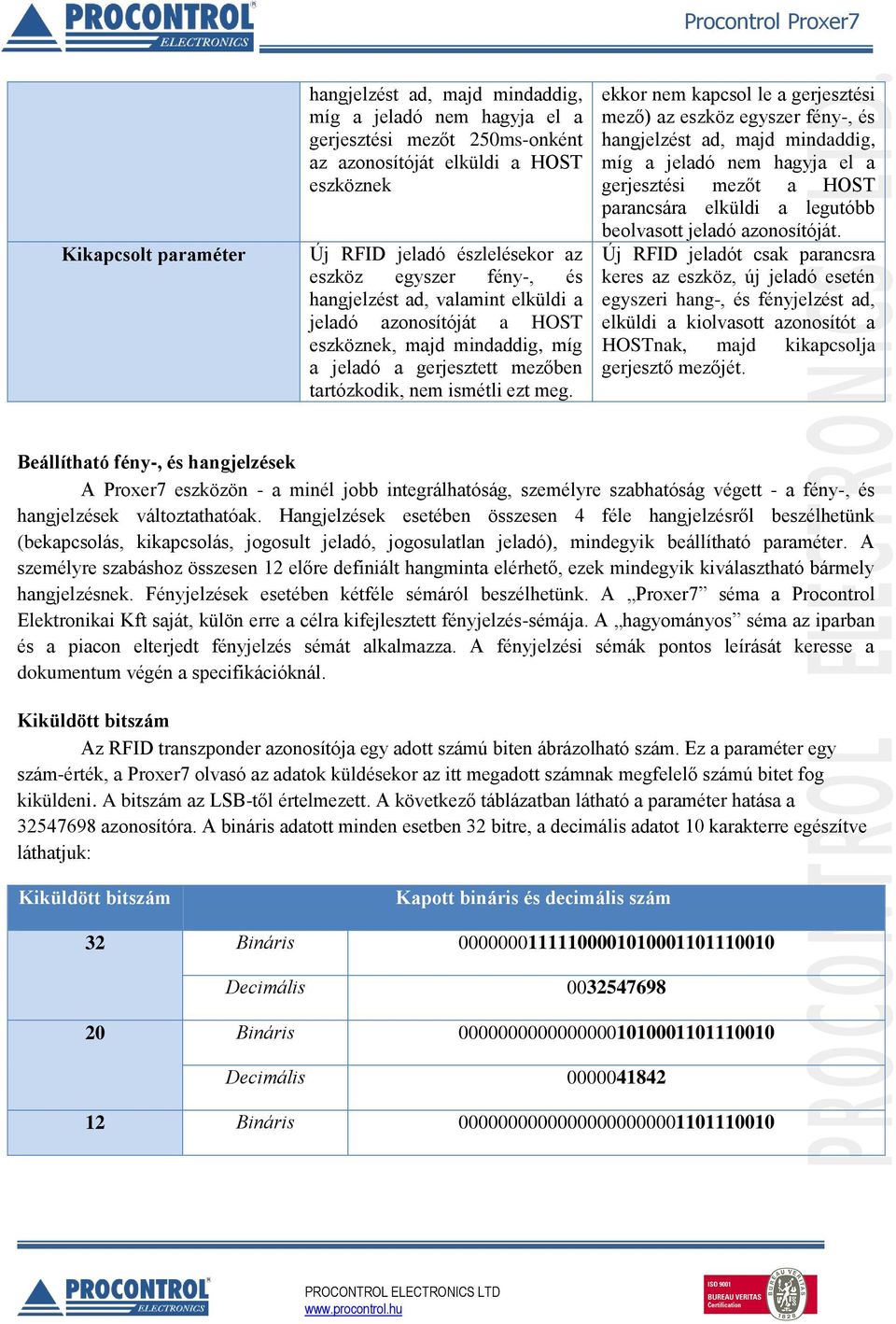 ekkor nem kapcsol le a gerjesztési mező) az eszköz egyszer fény-, és hangjelzést ad, majd mindaddig, míg a jeladó nem hagyja el a gerjesztési mezőt a HOST parancsára elküldi a legutóbb beolvasott