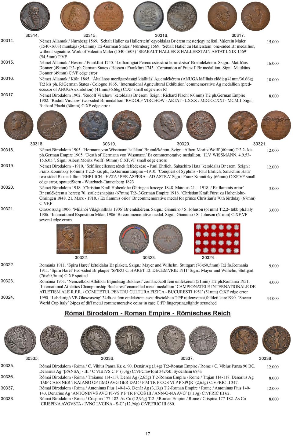 Sebalt Haller zu Hallerstein one-sided Br medallion, without signature.