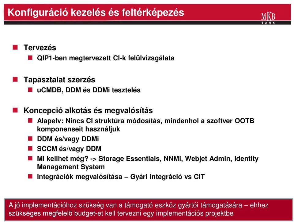 és/vagy DDM Mi kellhet még?