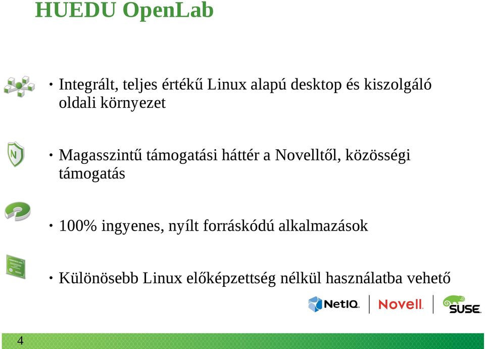 Novelltől, közösségi támogatás 100% ingyenes, nyílt forráskódú