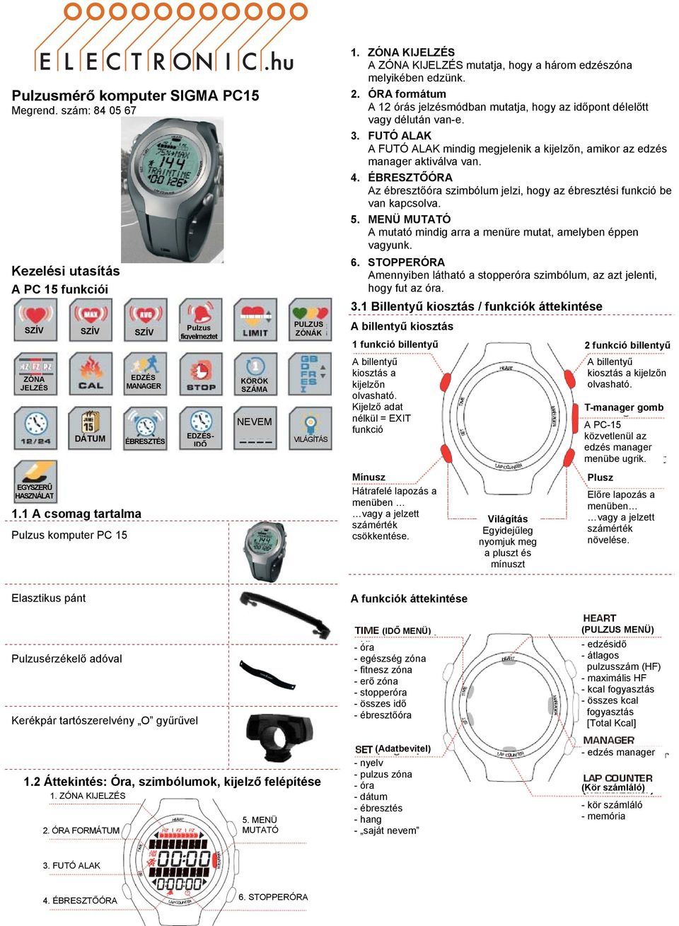 Pulzusmérő komputer SIGMA PC15 Megrend. szám: - PDF Ingyenes letöltés