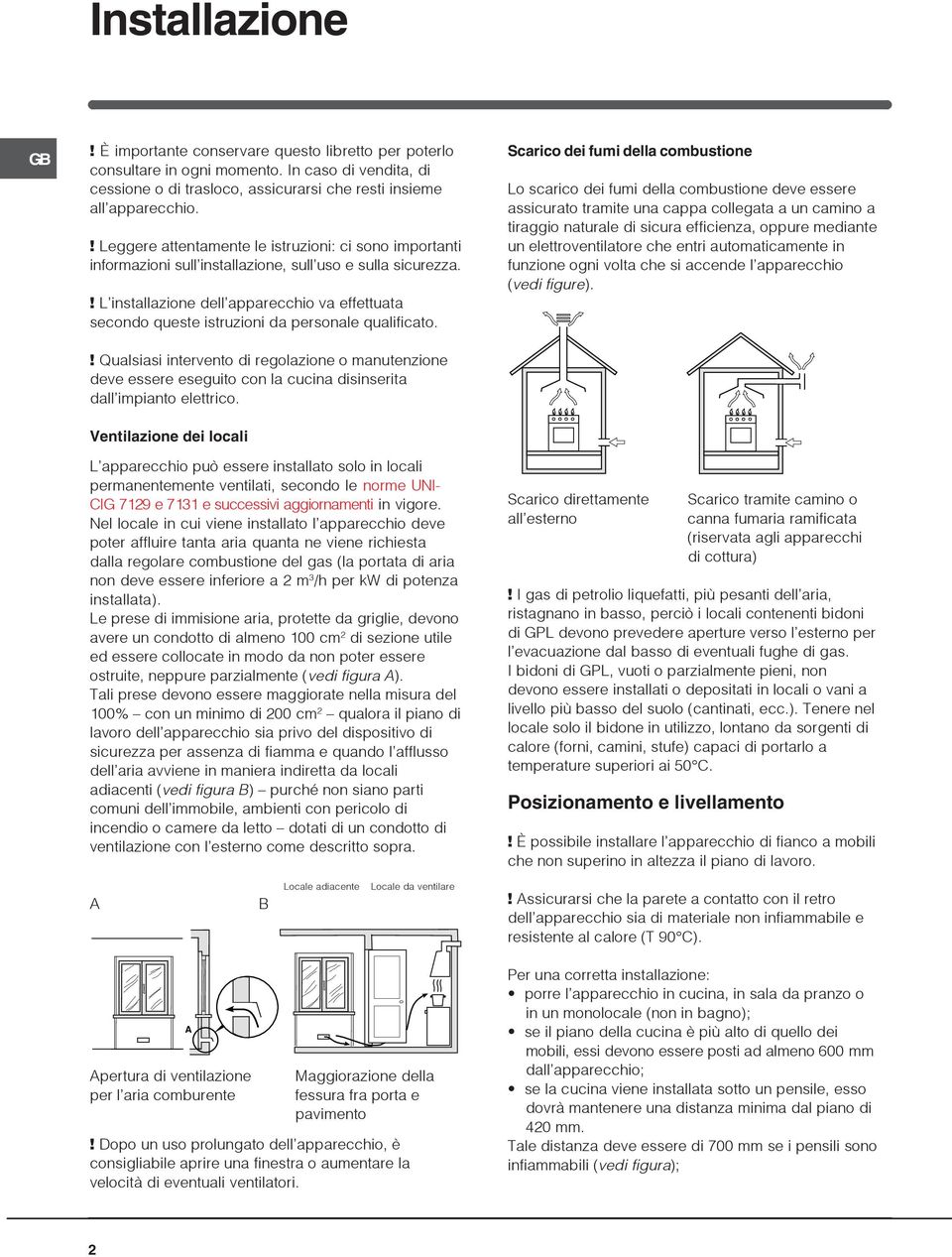 ! L installazione dell apparecchio va effettuata secondo queste istruzioni da personale qualificato.