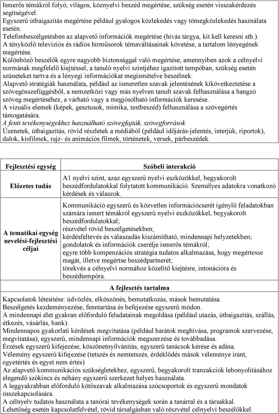 A tényközlő televíziós és rádiós hírműsorok témaváltásainak követése, a tartalom lényegének megértése.