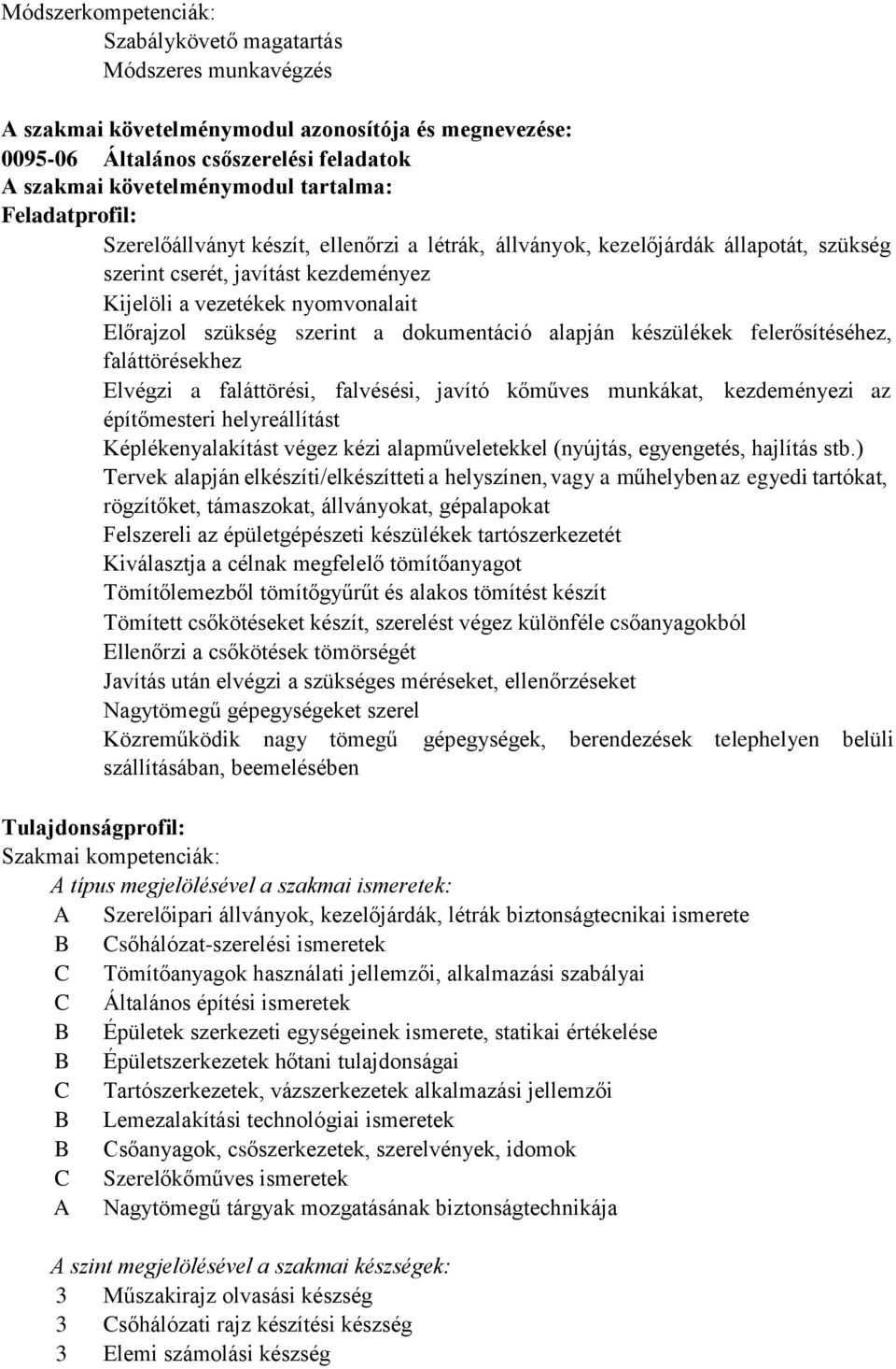 szükség szerint a dokumentáció alapján készülékek felerősítéséhez, faláttörésekhez Elvégzi a faláttörési, falvésési, javító kőműves munkákat, kezdeményezi az építőmesteri helyreállítást