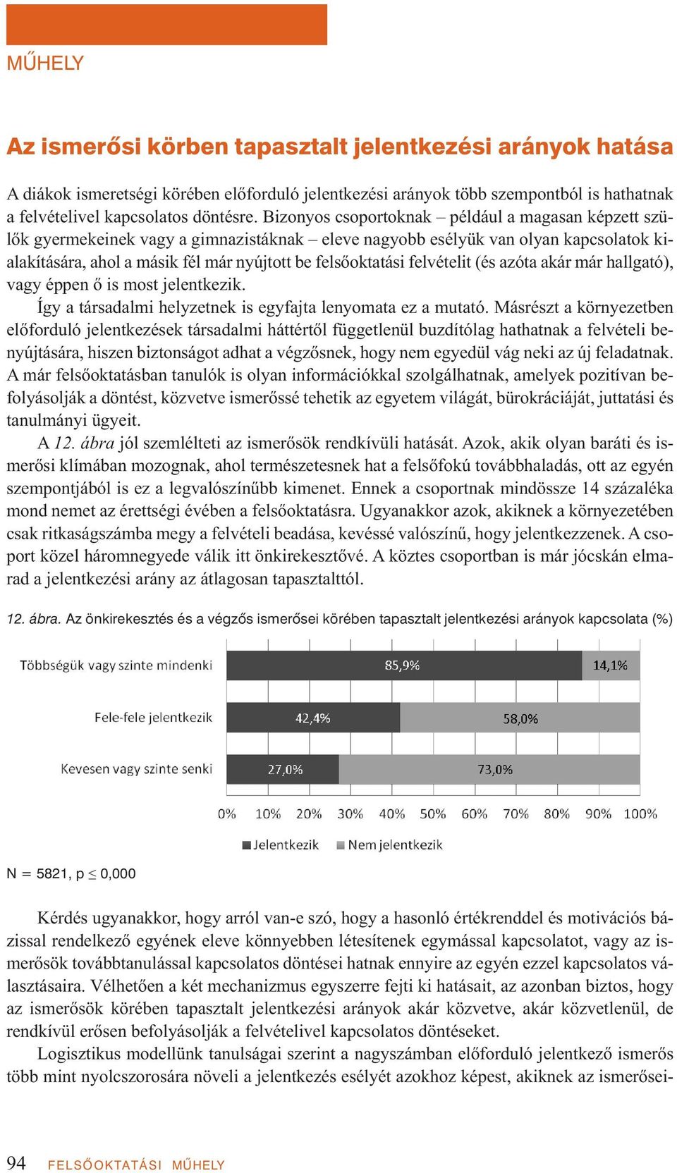 felvételit (és azóta akár már hallgató), vagy éppen ő is most jelentkezik. Így a társadalmi helyzetnek is egyfajta lenyomata ez a mutató.