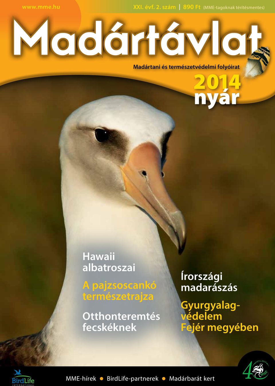 természetvédelmi folyóirat 2014 nyár Hawaii albatroszai A pajzsoscankó