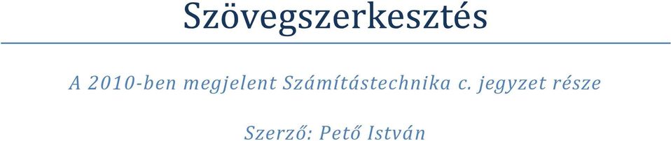 Számítástechnika c.