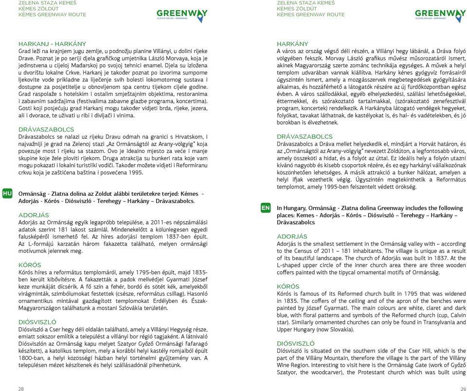 Harkanj je također poznat po izvorima sumporne ljekovite vode prikladne za liječenje svih bolesti lokomotornog sustava i dostupne za posjetitelje u obnovljenom spa centru tijekom cijele godine.
