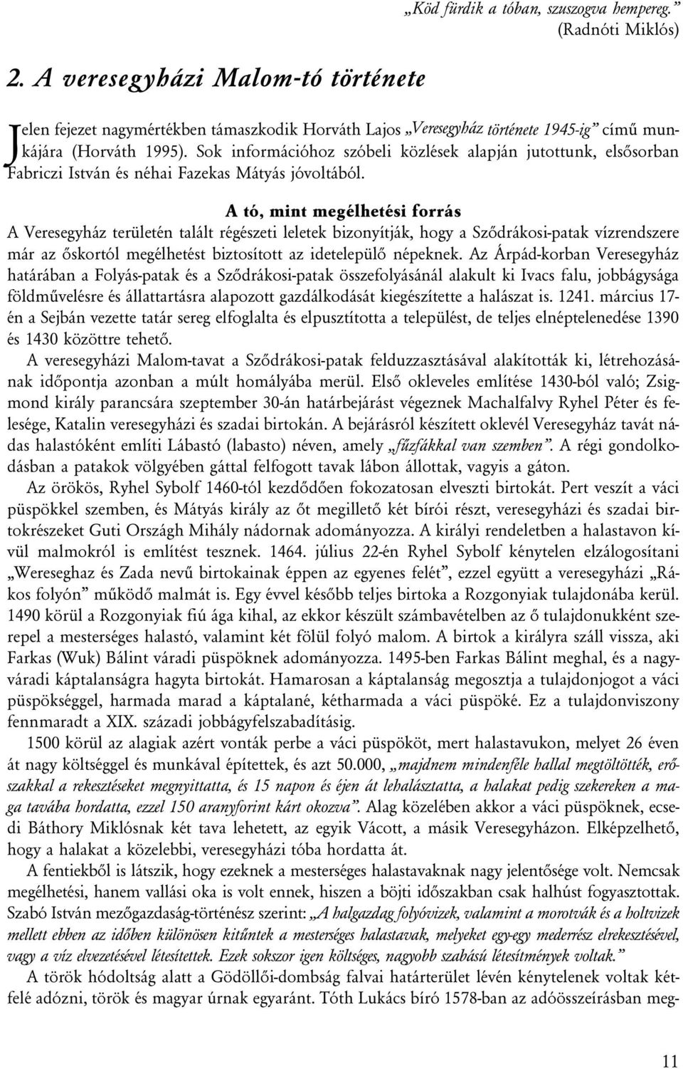 Sok információhoz szóbeli közlések alapján jutottunk, elsõsorban Fabriczi István és néhai Fazekas Mátyás jóvoltából.