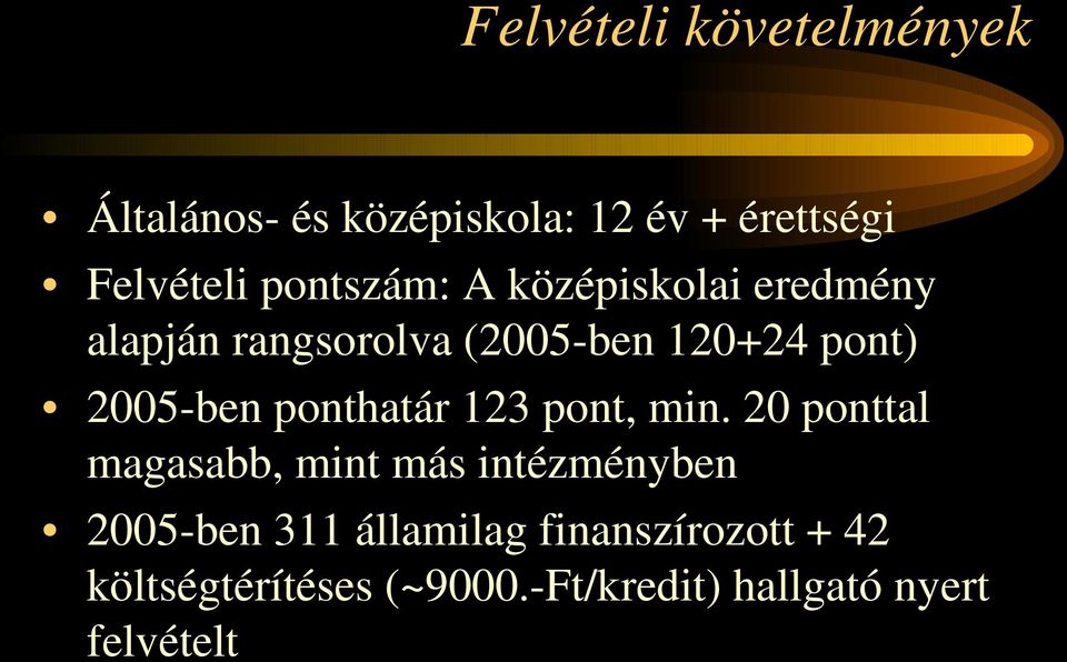 ben ponthatár 123 pont, min.