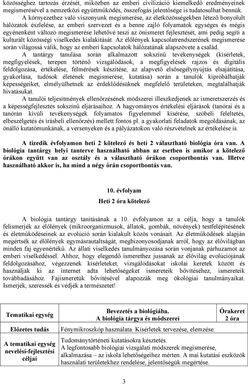 megismerése lehetővé teszi az önismeret fejlesztését, ami pedig segíti a kulturált közösségi viselkedés kialakítását.