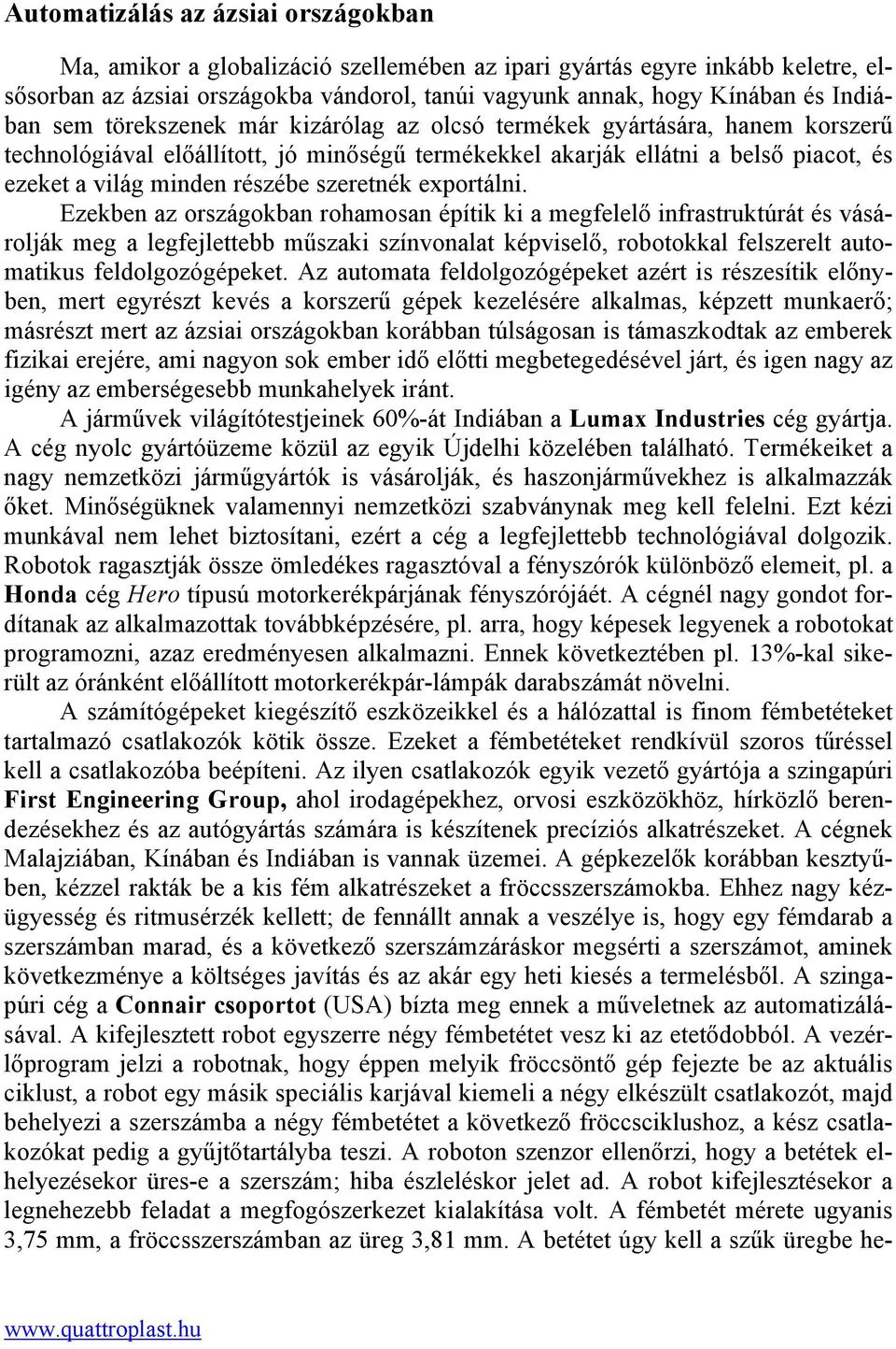 részébe szeretnék exportálni.