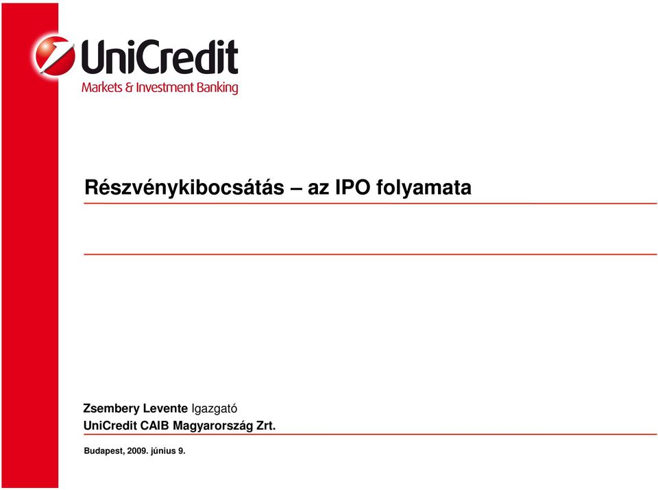 Igazgató UniCredit CAIB