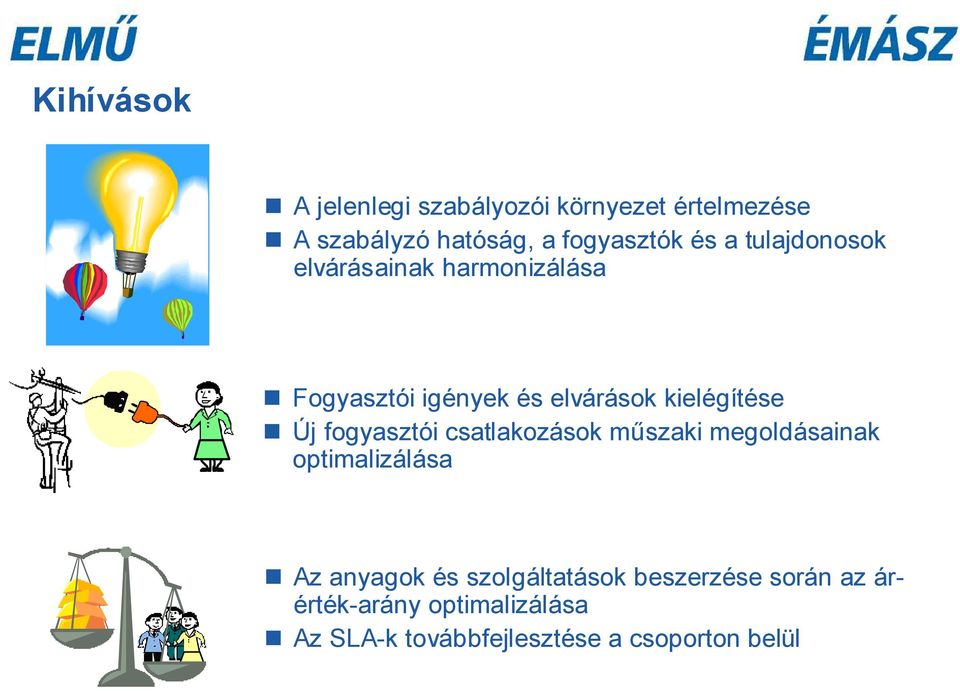 fogyasztói csatlakozások műszaki megoldásainak optimalizálása Az anyagok és szolgáltatások